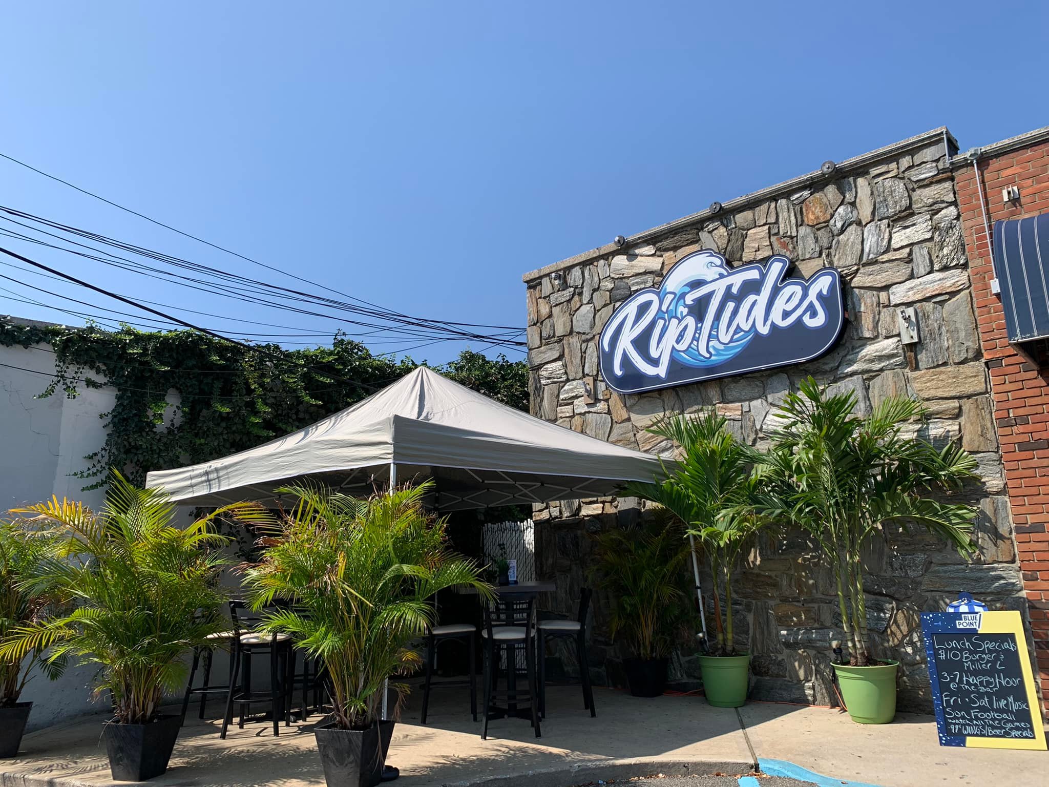 Cozy bar interior at RipTides